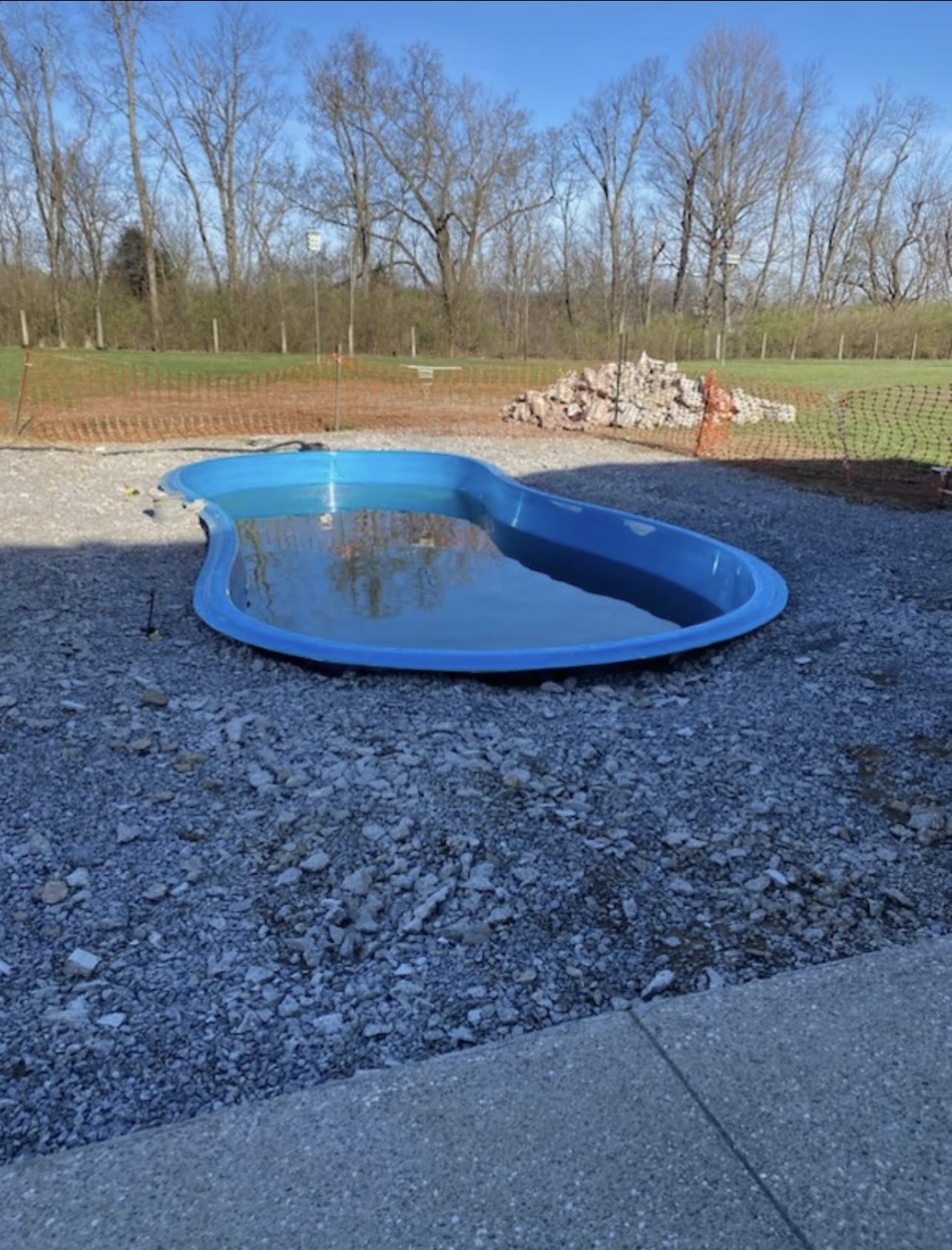 Before — concrete pool deck project by Spaulding Concrete